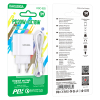 Ładowarka Sieciowa Kakusiga KSC-925 PD 20W 3A+QC3.0 USB2 FAST CHARGING TYP-C / LIGHTNING WHITE
