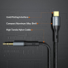 Kabel VIDVIE AL1111 AUX/Type-C 1.8m czarny
