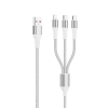 Kabel VIDVIE CB4039 3in1 3A 1.2m biały