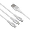 Kabel VIDVIE CB4039 3in1 3A 1.2m biały