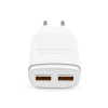 Ładowarka sieciowa VIDVIE PLE245 2.4A 2xUSB+kabel USB/iPhone biała