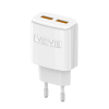Ładowarka sieciowa VIDVIE PLE245 2.4A 2xUSB+kabel USB/Micro biała