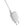 Ładowarka sieciowa VIDVIE PLE245 2.4A 2xUSB+kabel USB/Type-C biała