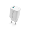 Ładowark sieciowa VIDVIE PLE249 3A QC 3.0 18W USB+kabel USB/iPhone biała