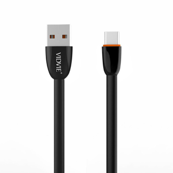 Kabel VIDVIE CB411 USB/Type C 2.1A 1m czarny