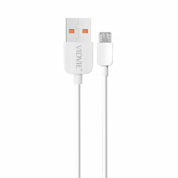 Kabel VIDVIE CB412-2 USB/Micro 2.1A 2m biały