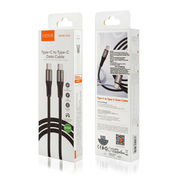 Kabel VIDVIE CB4038 Type-C/Type-C 60W 3m czarny