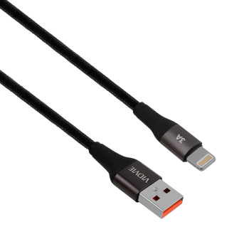 Kabel VIDVIE CB4038 USB/iPhone 3A 3m czarny
