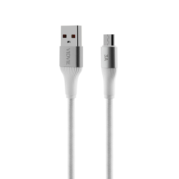 Kabel VIDVIE CB4038 USB/Micro 3A 1m biały