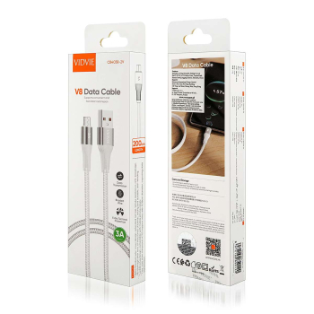 Kabel VIDVIE CB4038 USB/Micro 3A 2m biały