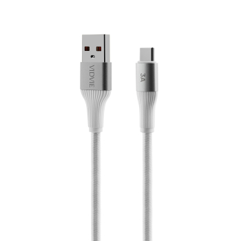 Kabel VIDVIE CB4038 USB/Type-C 3A 1m biały