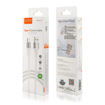 Kabel VIDVIE CB4038 USB/Type-C 3A 3m biały