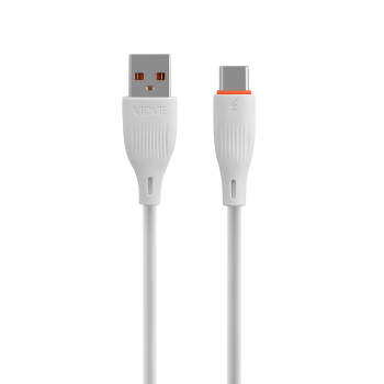 Kabel VIDVIE CB4016 USB/Type C 2.4A 1m biały