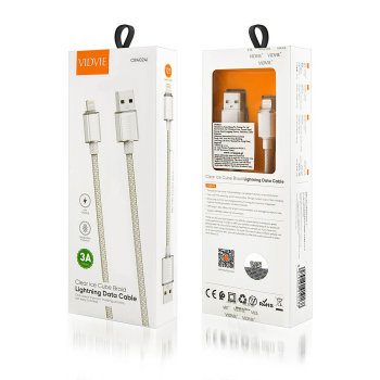 Kabel VIDVIE CB4024 USB/iPhone 3A 1.2m biały