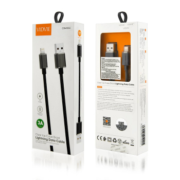Kabel VIDVIE CB4024 USB/iPhone 3A 1.2m czarny