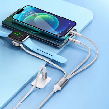 Kabel VIDVIE CB4026 3in1 100W 1.2m biały