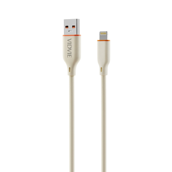 Kabel VIDVIE CB4028 USB/iPhone 3A 1.2m beżowy
