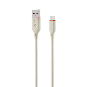 Kabel VIDVIE CB4028 USB/Type C 66W 1.2m beżowy