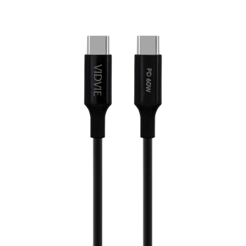 Kabel VIDVIE CB4049 Type C/Type C 60W 1m czarny