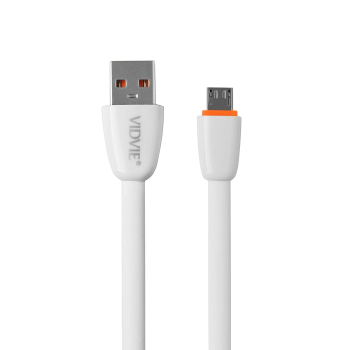 Kabel VIDVIE CB411 USB/Micro 2.1A 1m biały