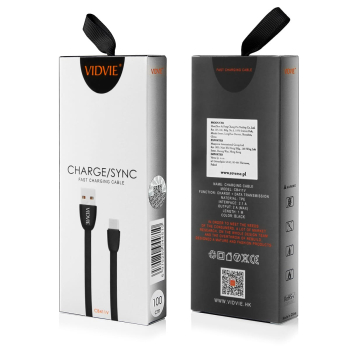 Kabel VIDVIE CB411 USB/Micro 2.1A 1m czarny