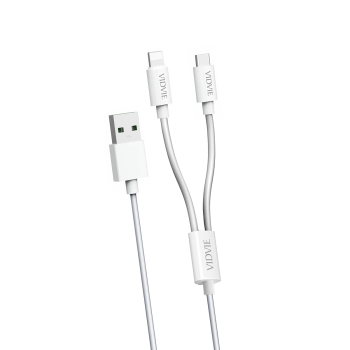 Kabel VIDVIE CB471 USB/2w1 5A 1.2m