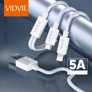 Kabel VIDVIE CB471 USB/2w1 5A 1.2m