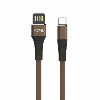Kabel VIDVIE CB439 USB/Micro 2.4A 1m brązowy