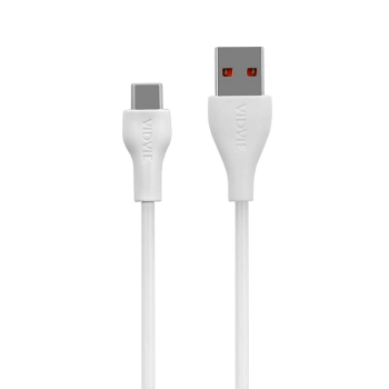 Ładowarka sieciowa VIDVIE PLE250C 2.4A  2xUSB+kabel USB/Type-C biała
