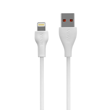 Ładowarka sieciowa VIDVIE PLE245 2.4A 2xUSB+kabel USB/iPhone biała