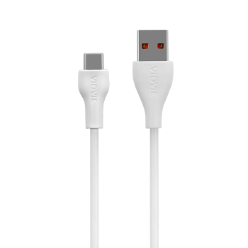 Ładowarka sieciowa VIDVIE PLE245 2.4A 2xUSB+kabel USB/Type-C biała