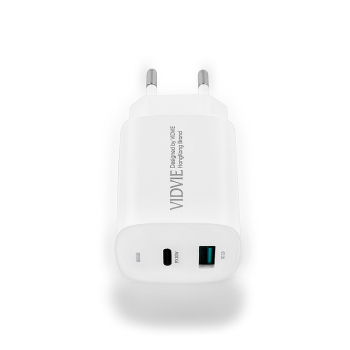 Ładowarka sieciowa VIDVIE PLE248 3A PD 20W USB+Type-C+ kabel Type-C/Type-C biała