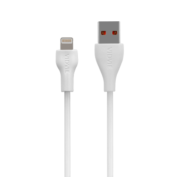 Ładowark sieciowa VIDVIE PLE249 3A QC 3.0 18W USB+kabel USB/iPhone biała