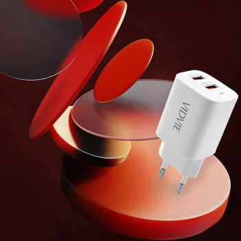 Ładowarka sieciowa VIDVIE PLE250 2.4A 2xUSB  biała