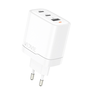 Ładowarka sieciowa VIDVIE PLE266 3A PD 30W 1xUSB+2xType-C biała
