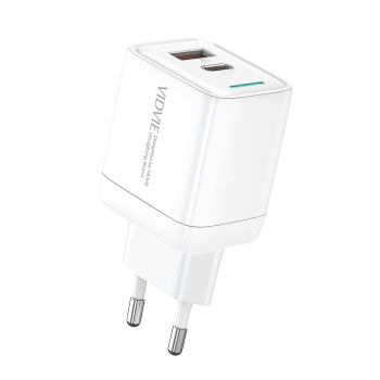 Ładowarka sieciowa VIDVIE PLE267 3A PD 20W 1xUSB+1xType-C biała