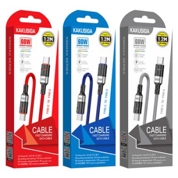 Kabel USB Kakusiga KSC-696 Type-C 1.2m 3A CZERWONY-106947