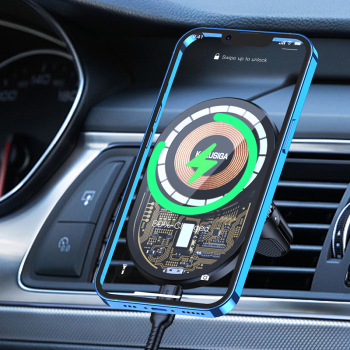 Uchwyt Samochodowy Kakusiga KSC-1060 15W Ładowanie.Indukcyjne Magsafe do Kratki Nawiewu