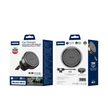 JELLICO uchwyt samochodowy MagSafe z ładowaniem bezprzewodowym W21 15W Czarny