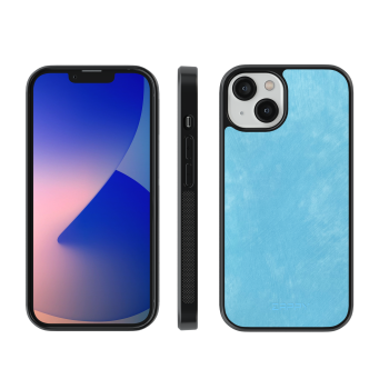 Zappy Leather - iPhone 12 PRO MAX - Grain leather Light Blue