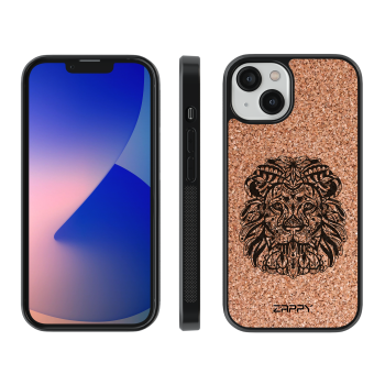 Zappy Engraved Leather - iPhone 12 PRO MAX - Cork lion