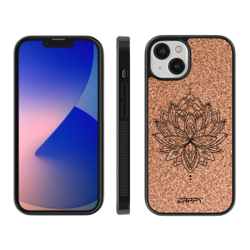 Zappy Engraved Leather - iPhone 12 PRO MAX - Cork lotos